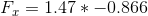F, 1.47 *-0.866