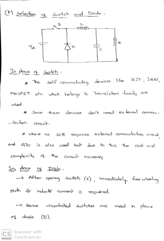 ch ovd Dicde COmmutc MOSFET etc ch be to Trarsistos amily are Snce-hese devices dontnee ex-lemJconmu: ard GTo is atso ued but