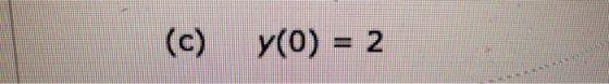 (c) y(0) 2
