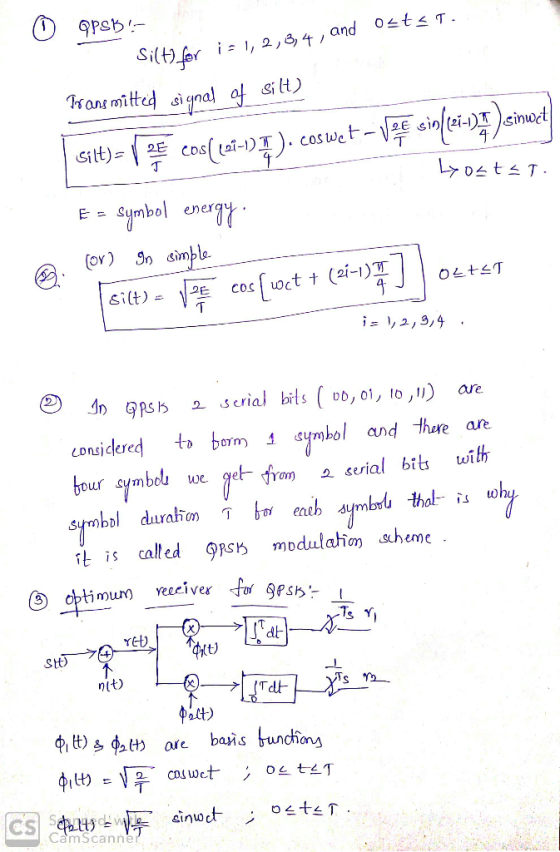 and ost Traiteij siqnal E= Symbol en er 의-1 aymol and thare are considered to barm mbou we- get-from serial bits wi t is call