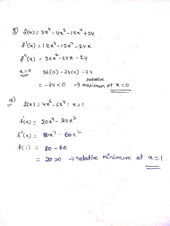 nelatue aximum at χ 。 Oal Cot f( i)ニ 80-60 ve munimam