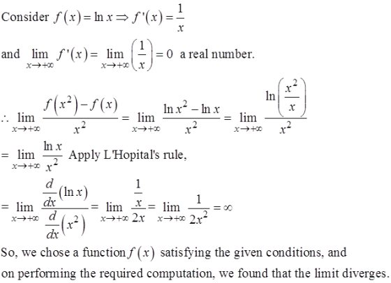 1 Consider f(x)In xf(x)= 1 = 0 a real number lim fx) im and Y s(x2)-(x) . lim In x-nx lim im In x lim Apply LHopitals rule