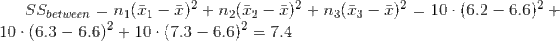 betweenn1(71 -T 10 . (63-66)2 + 10 . (7.3-6.6)2 = 7.4 22T)