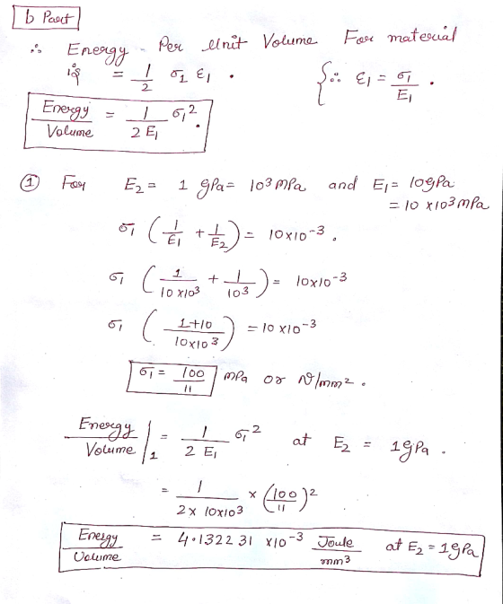 b Paot Farr matesual elnit Voluma Per Energy / 6 I 2 Energy Volume 2 2 E Fasy 티= logPa 10 xi03mPa E2 and SPa=103 mPa 1 E2 -(부