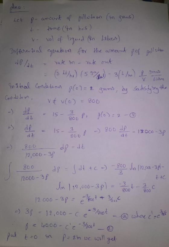 An 3 L /h (o): 오 fors- 206 - df 906 ay = 12000-38 - Is-3 dt 20 U 12000-3 3 | 12,000-3p| = 200 e-3/gcot -) 3B -,:@ whoe. Cl.c