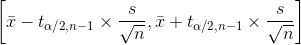 - ta/2,n-1