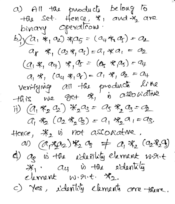 a) Al Haa binary opevtrou a1米 ekme nt オ2. W.91.t.