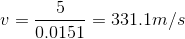 V) 0.0151 331.1m/s