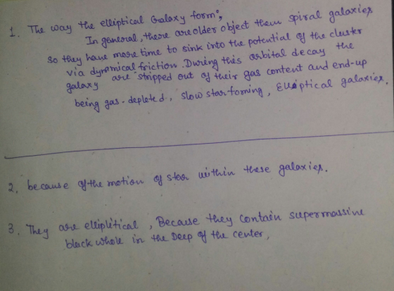 L. Tha way the ettipticall Galoxy -fosm , In gendoral , taese ane oldes objet tteuu spisal geloxiey go they have mogu tinue t