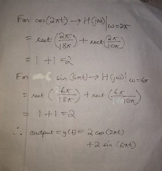 For cas(antH Gj Kaeta +0ct O7 + sin ont)-HGu Fon 267 ( +8act =Aect J 87 1 +1=Q 2cos 2rt) ouctout =yC