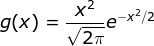 g(x)=\frac{x^2}{\sqrt{2\pi }}e^{-x^2/2}