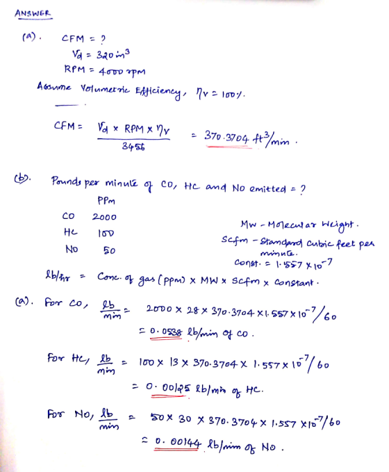 ANSWE (a) . ? CFM Mm 凹. Rmnd, per minutE σ CO, He and No omitted PPm CO 2000 0 Mm r// 60 For He, Lb 프 Ισοχ I3x 370. 3704-Х