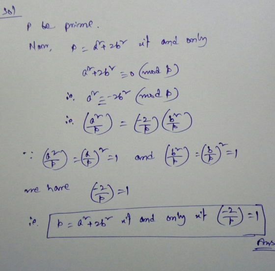 P be prime Naor *-っ6 } amd bony (mad and -1 re hare l bニa4っも w and Ans
