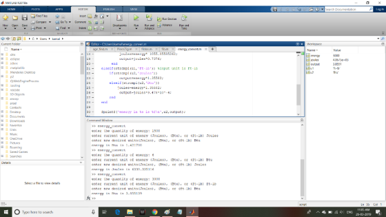 MAILAB R2018a PUE ISH Lng h Find Files Compare ▼ Print Run Sect on Go To, Comment % SFnd▼ Naw Cpen Save Breakpoints Run Run a