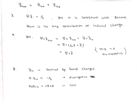Dmd Dext 3ecause Consistent Csith it is yes chorge imduced of COntributi on there is mo Dim yes X - ( E E +B) ele ctrostotics