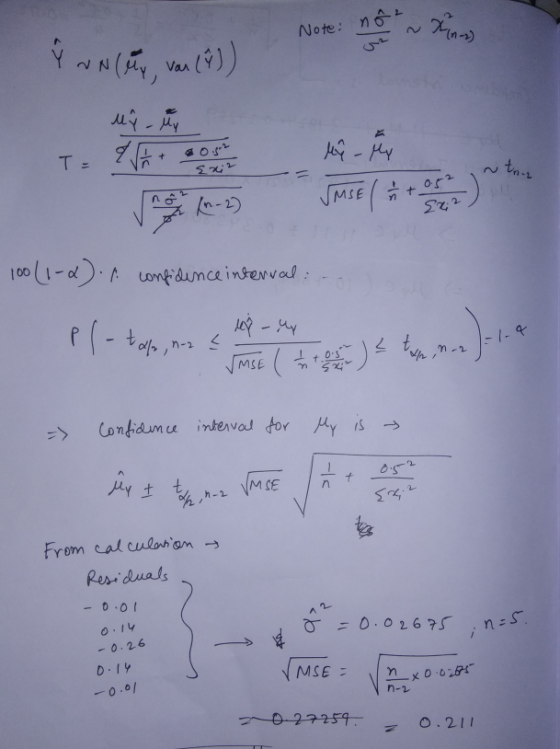 From cal culrhion Rere duals o.Iy ケニ0.01675 ,n,S -0.26 D.Iy o.ol