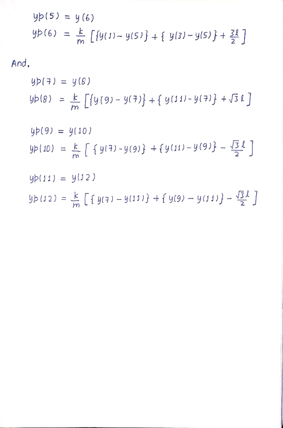 yp(5) y (6) [y-y5 yp (6) y3) - yl5)} + 3] And y (8) k [y(9)-y y1)-y(7) 1] yb18) - m pC9) y(10) y)y)y(11) - y (9)} - B ] k yp