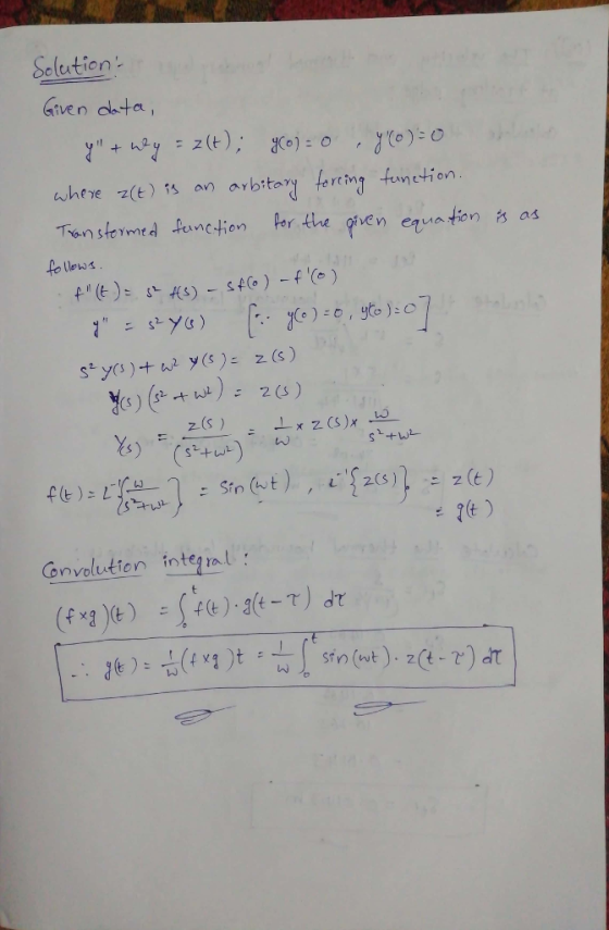 Slution Given obtar, S 쥐나 f(t anvelutien intea: