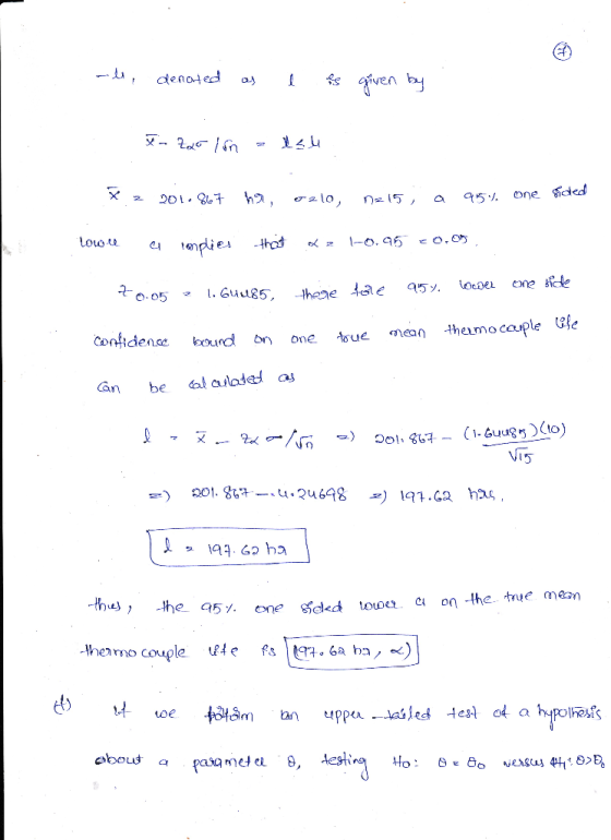 tiven b one ited confidence bound on one -oue mean thermocouple Be n be a aladed as NIS thu -the 95% one ended tou a a on-the