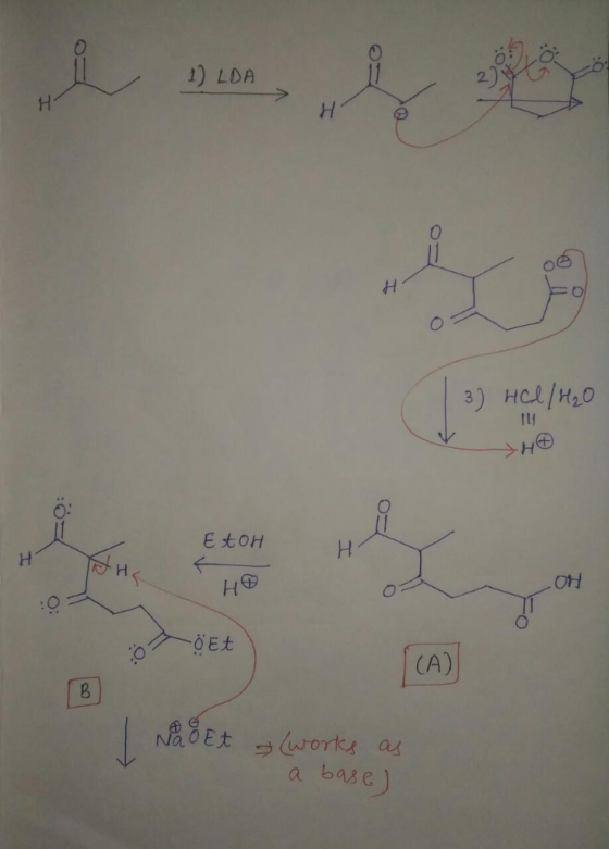 0 1) LDA 2) 1l E ton oH CA) a base