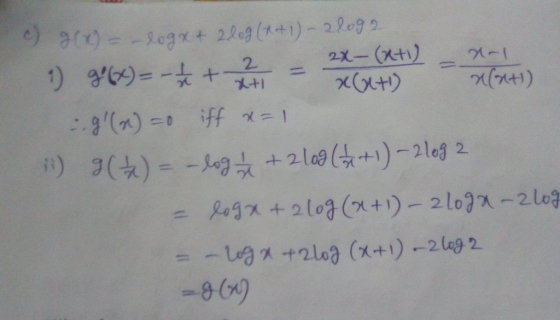 e) rre tgxt 209(+1)-2 R0g 2 2x-(xt) 1) -+t 2 9n) =0 I x tf! i) 3)- +2l()- 2 leg 2 Re 2109 ( +1)- 2l09-2 log -Lea +2l03 (x+1)