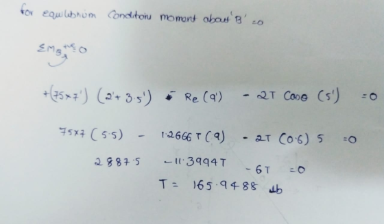 ON Equilibhum Condtonu momont abat B -2T Cooe Cs) +5**) (2+35) Re (a) (S.S txst 3994T 1-2666 T () Co-6) 50 S.t880 T 165.9