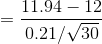 11.94- 12 0.21/V/30