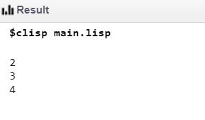 I.lI Result Sclisp main.lisp 4