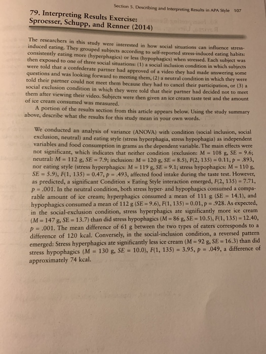 Section 5. Describing and Interpreting Results in APA Style 79. Interpreting Results Exercise: Sproesser, Schupp, and Renner