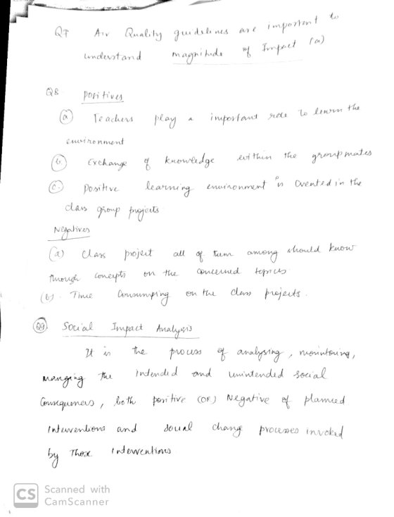 ayu G8 oi ives Cych nゅ erls hould kuow ojet all Tine Soual Impact Analyis n the CSİ scanned with CamScanner