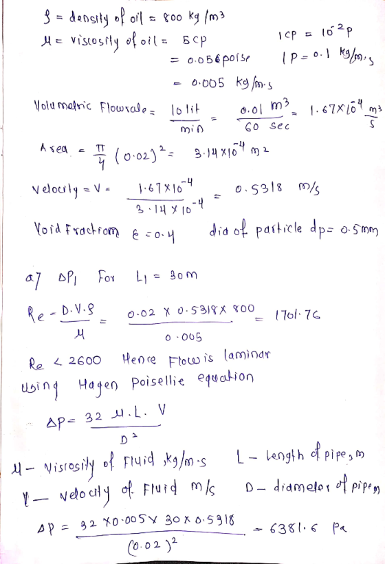 2 16 P 0.01 m3 1.67x10 60 Sed 2 3.14メ10 -4 e - DV.8 0 005 Re 2600 Hence usin Hae Poisellie euakion дрニ32 xo.oo S У Зохо.5316