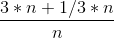 3 *n1/3*n