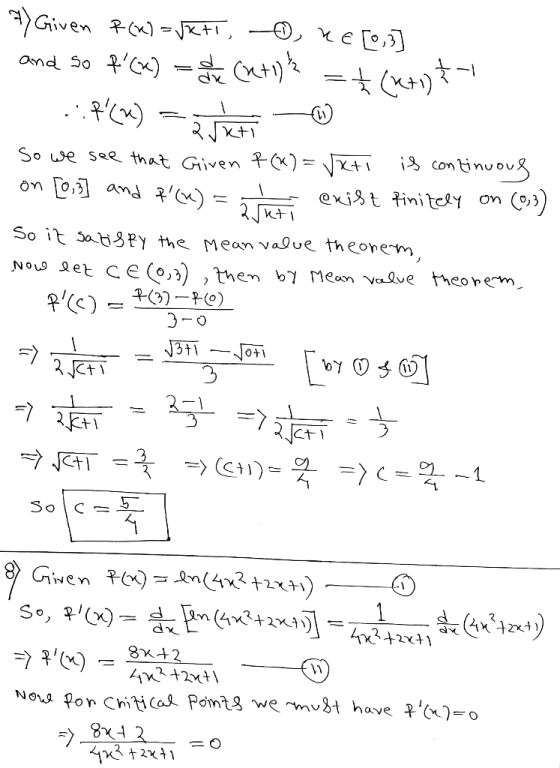 and So 1con tinu ou, So we see that Given f(x)= \x+1 ( PuE So it SatPy the Mean vague theore m exit tinitY On NoL aet Ce (o,3