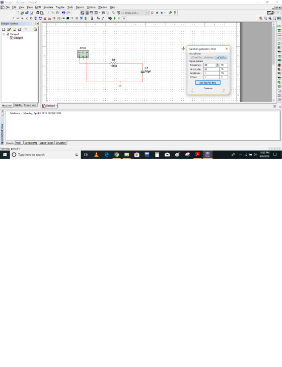 File Edit ew Blace MCU Simulste Tregfer Iools eports Qotions Windew Hep Design Toobcx 区! C 뫼 Design! Design Function genetor-