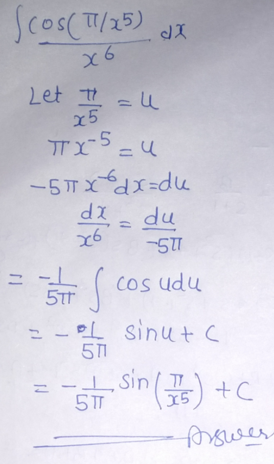 6 or -6 dx du 6 STT L ( cos udu 5Tt or5