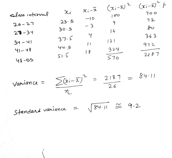 ass nteval 20-27 29-34 23.5-lo 30.S 72 363 97 2 21 8 7 3 24 S10 48-55 218 7 26 Standaxd Variane -