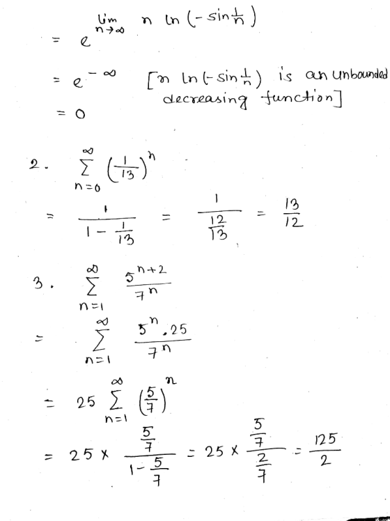 (- sint) no n In sin is decreasing function] an unbounded 2 9こ4 2 N+ 2 .25 ハニ 25 125 25 X 25 X 1-