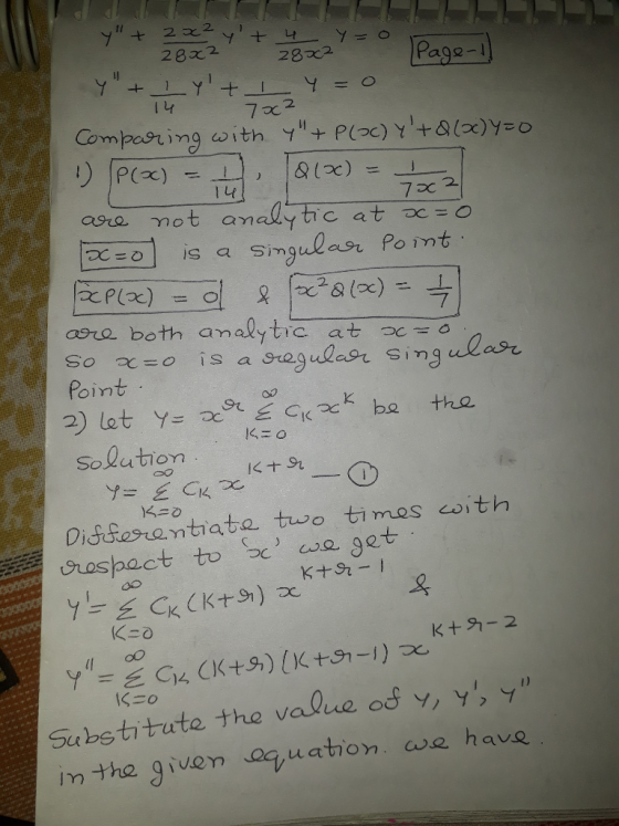 28χ2 Paga- I y 2. 1나 aore not analytic at a% Point Dissesrentiata two times coith oraspact to e get titute the value os , y
