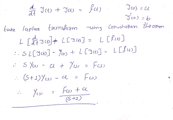 co d ct Jct) Convohtion the orm tahe laplace taunskam sing L CPo] LE L LCfu] S Yas Fas) Far StYs) Yess S+2