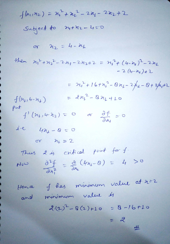 忖 d -e 2 and mnimum value i -2