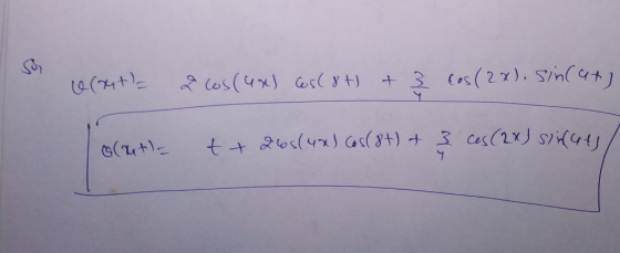 +3 Ces(2x), SinCet 2Cos(ux as(yt t+ &6s(4x) as(8+) ナ 3Ces (2xJ sidG41