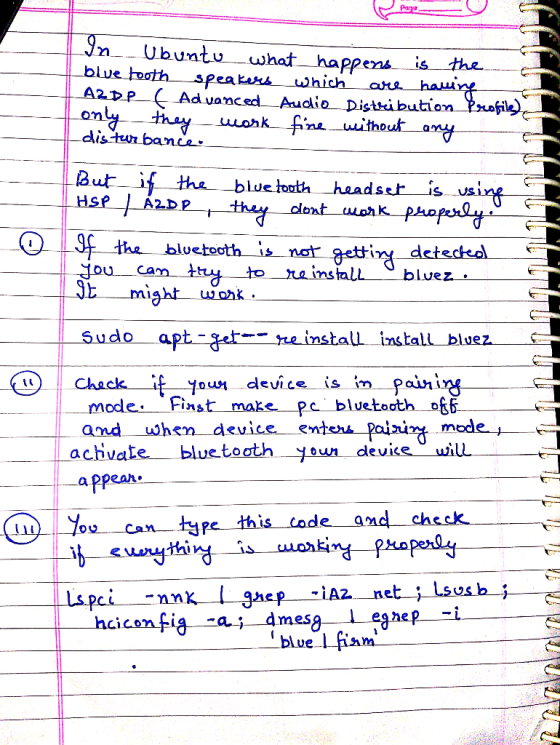 Page Ubuntu what happens is the blue tooth speakes A2DP पगपल Audio Distkibution Pxofile), Advanced only thay onk fine uithout