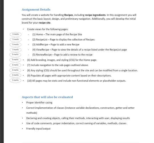 Assignment Details You will create a website for handling Recipes, including recipe ingredients. In this assignment you will