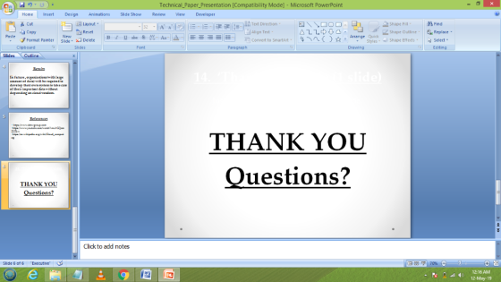 Technical Paper_Presentation [Compatibility Mode] - Microsoft PowerPoint Home Insert Design Animations Slide Show ReviewView