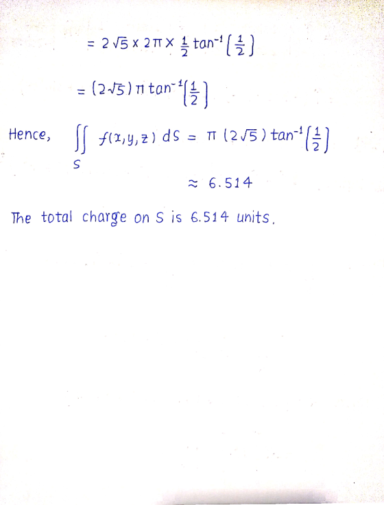 -1 ( 1 2 (2-5)nton, it] ㄧ丨/1 Hence 2 6.514 The total charge on S is 6.514 units,