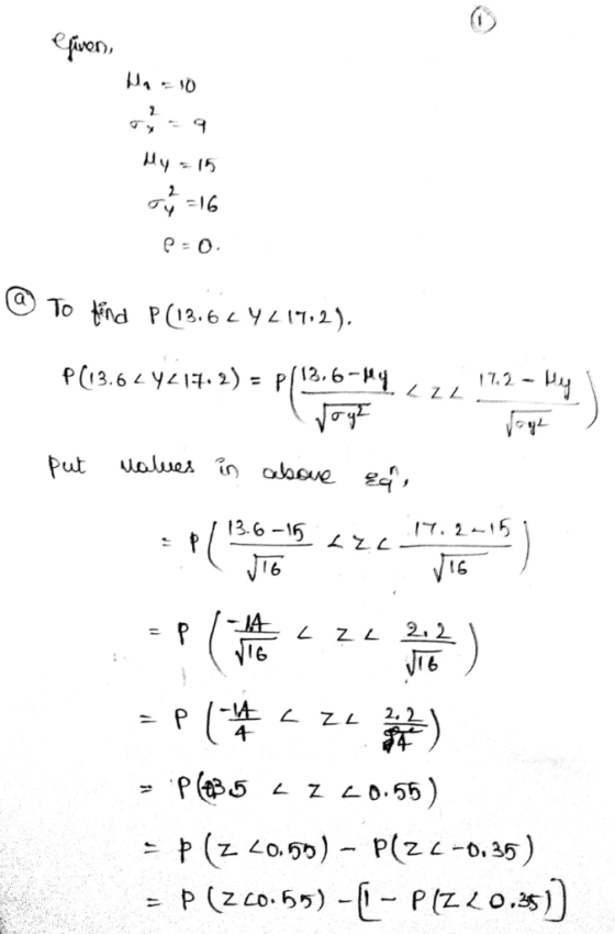 Let X And Y Have A Bivariate Normal Distribution With Parameters X 