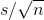 s/\sqrt{n}