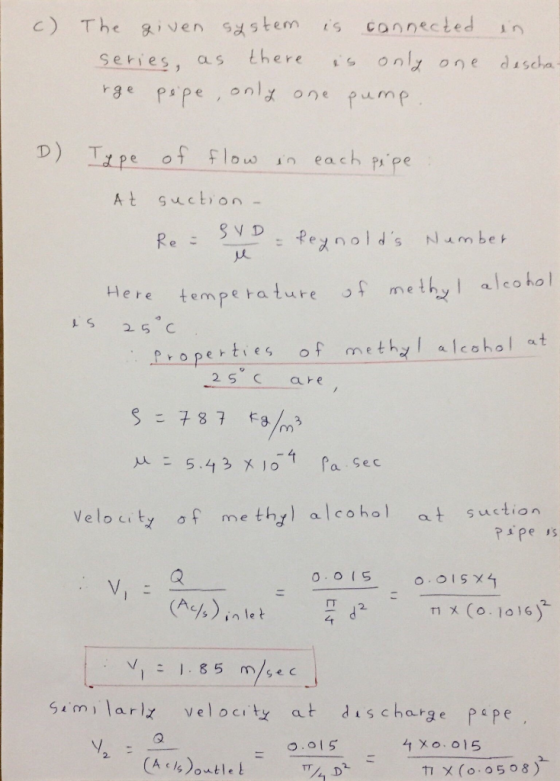 Q Methyl Alcohol At 25 C Is Flowing At The Rate Of 54000 Lit h The