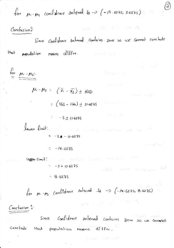 for (A ) 6275, 3.6275 Concdusion Centains 3eno so Snce Confidence daterval e Cannol conchde dffen that Apulation Means for MI