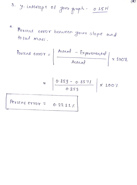 (e Pescent earor behween our slope und to tal mc ament x 100% 0859- 857 0 259